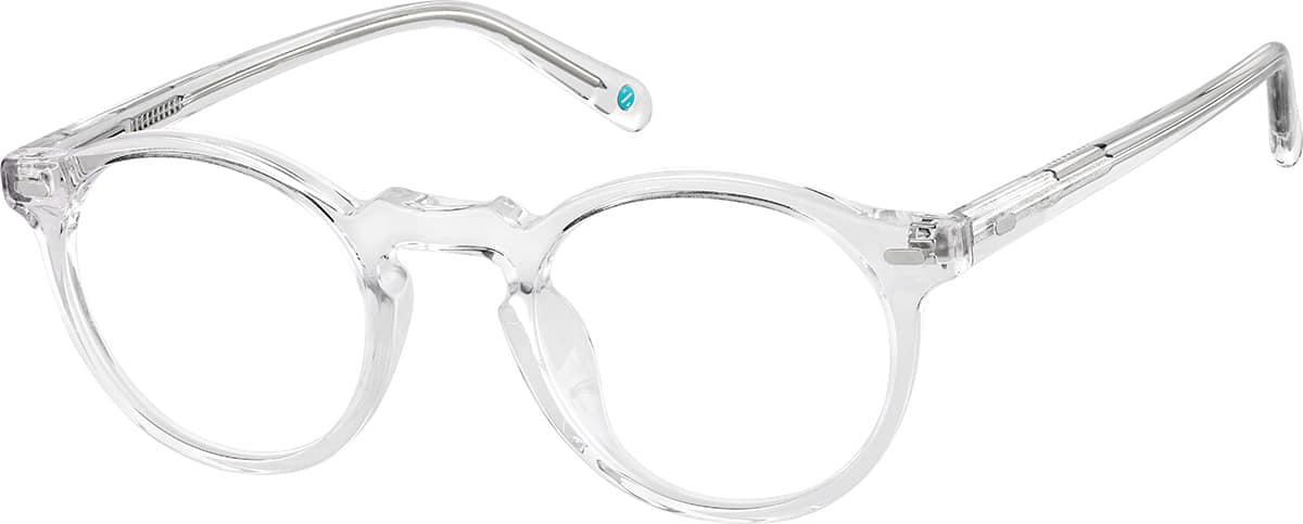 Angle view of Round Glasses 4467223 in Clear