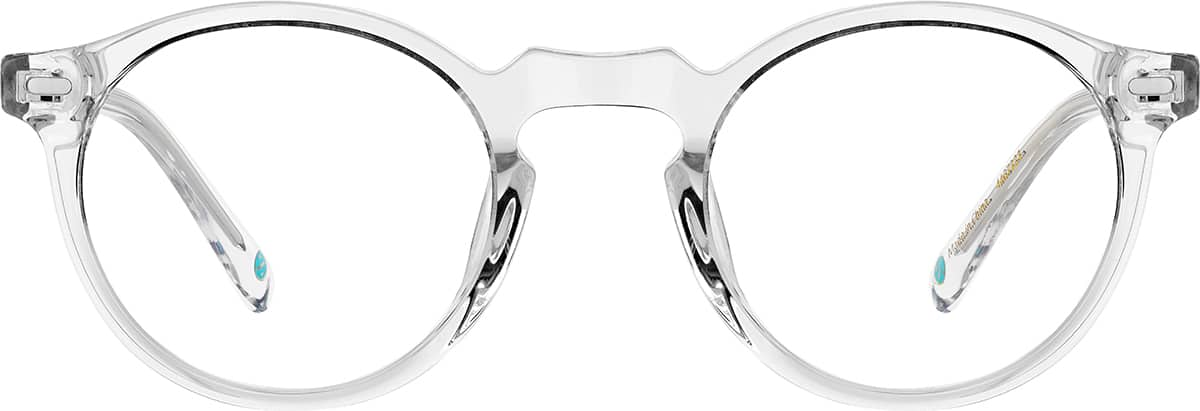 Front view of Round Glasses 4467223 in Clear