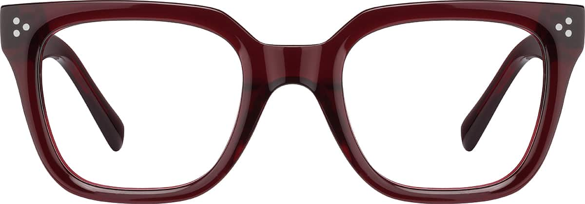 Front view of Square Glasses 4467318 in Red