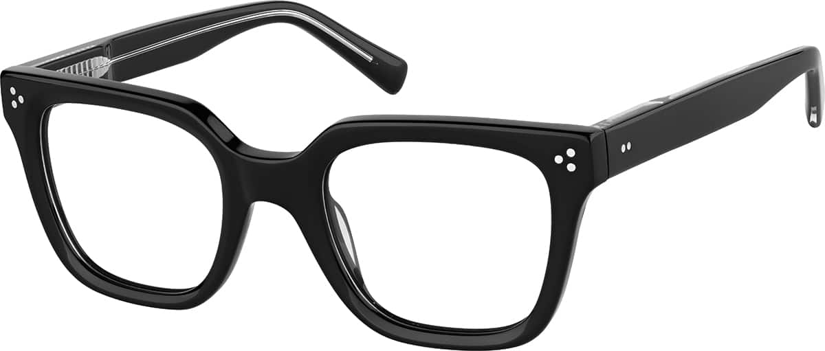 Angle view of Square Glasses 4467321 in Black