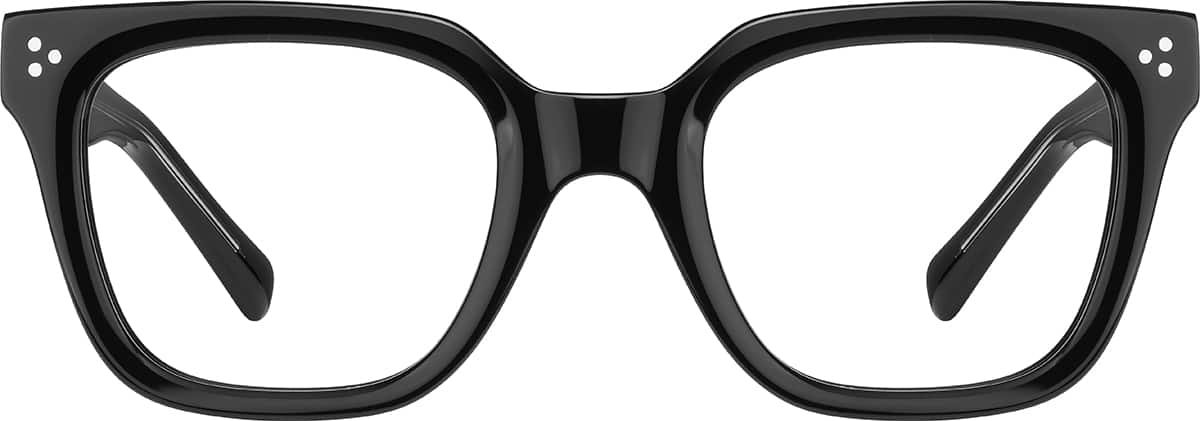 Front view of Square Glasses 4467321 in Black