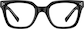 Front view of Square Glasses 4467321 in Black thumbnail