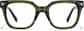 Front view of Square Glasses 4467324 in Green thumbnail