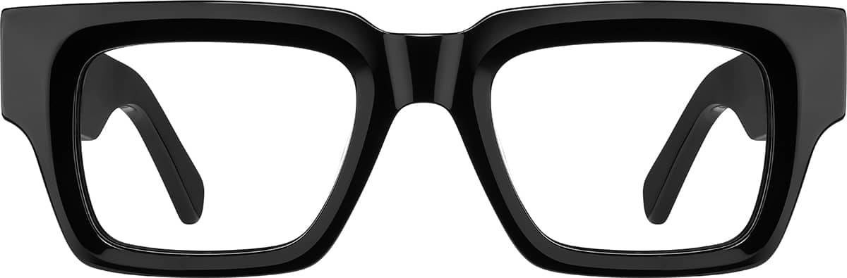 Front view of Square Glasses 4467421 in Black