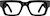 Front view of Square Glasses 4467421 in Black thumbnail