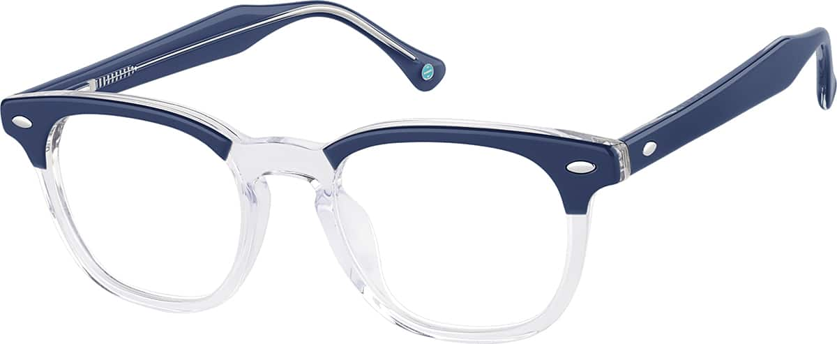 Angle view of Square Glasses 4467516 in Blue