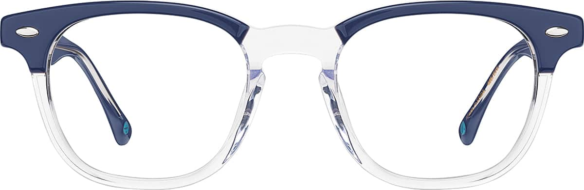 Front view of Square Glasses 4467516 in Blue