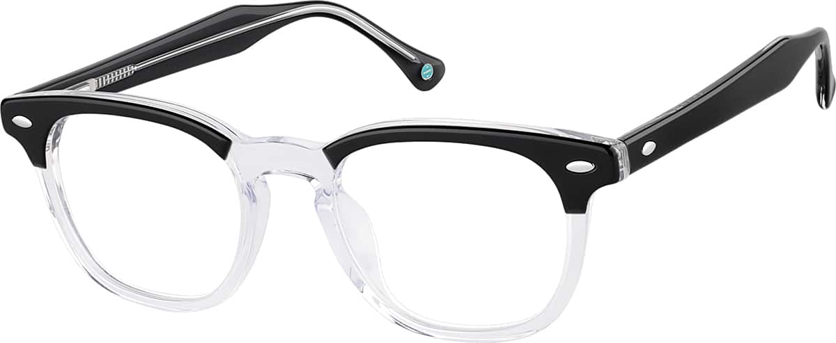 Angle view of Square Glasses 4467521 in Black