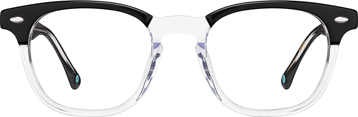 Front view of Square Glasses 4467521 in Black