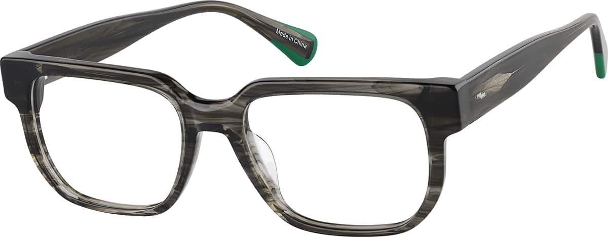 Angle view of Rectangle Glasses 4467612 in Gray