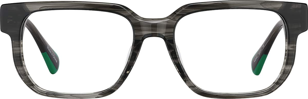 Front view of Rectangle Glasses 4467612 in Gray