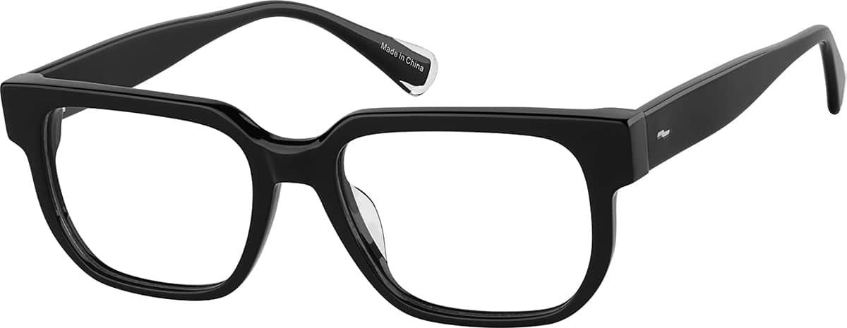 Angle view of Rectangle Glasses 4467621 in Black