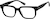 Angle view of Rectangle Glasses 4467621 in Black thumbnail