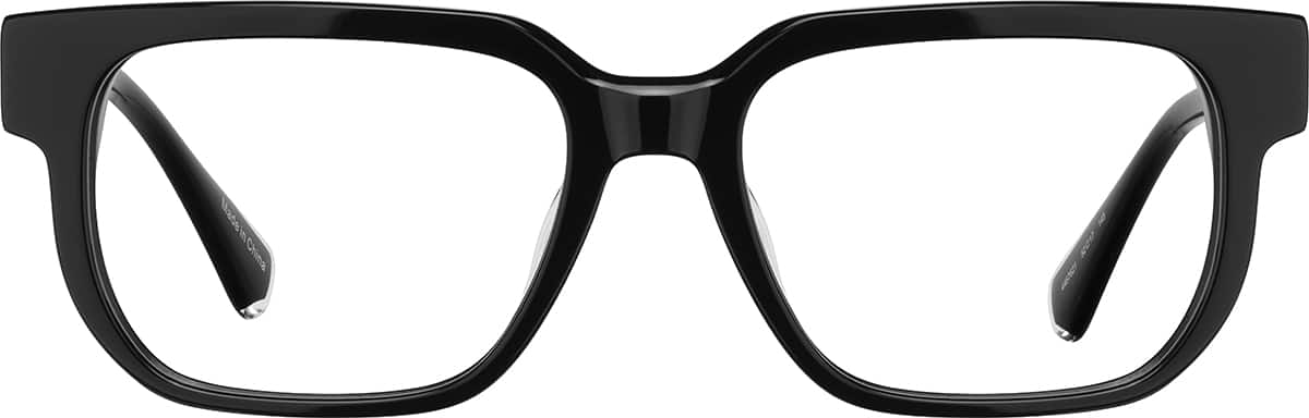 Front view of Rectangle Glasses 4467621 in Black