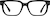 Front view of Rectangle Glasses 4467621 in Black thumbnail