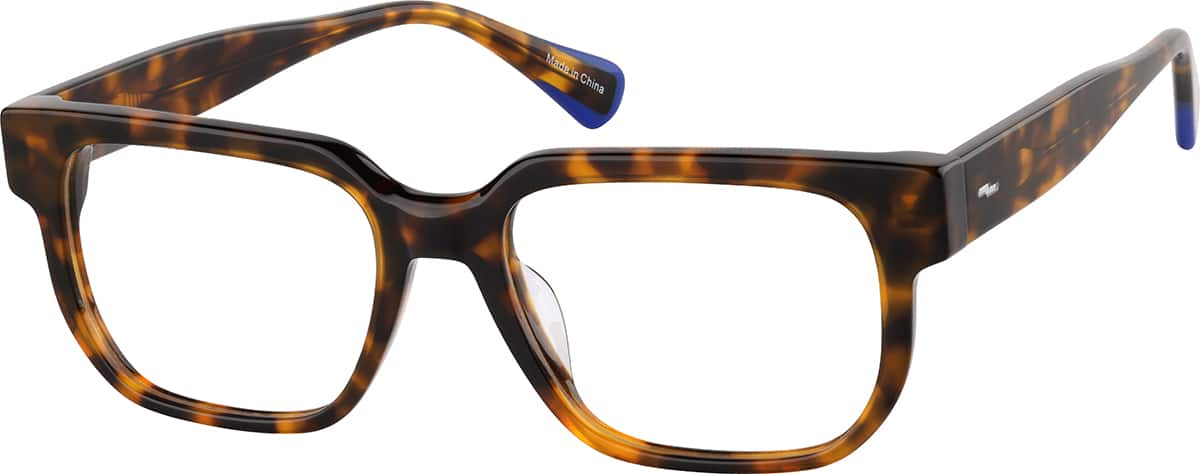 Angle view of Rectangle Glasses 4467625 in Tortoiseshell