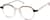 Angle view of Geometric Glasses 4467815 in Brown thumbnail