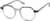 Angle view of Geometric Glasses 4467824 in Gray thumbnail