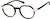 Angle view of Geometric Glasses 4467825 in Black thumbnail