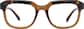 Front view of Square Glasses 4467915 in Brown thumbnail