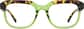 Front view of Square Glasses 4467924 in Green thumbnail