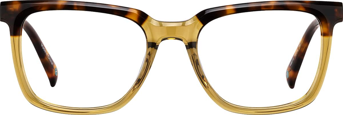 Front view of Square Glasses 4468115 in Brown