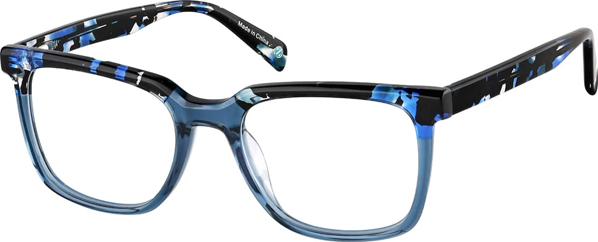 Angle view of Square Glasses 4468116 in Blue