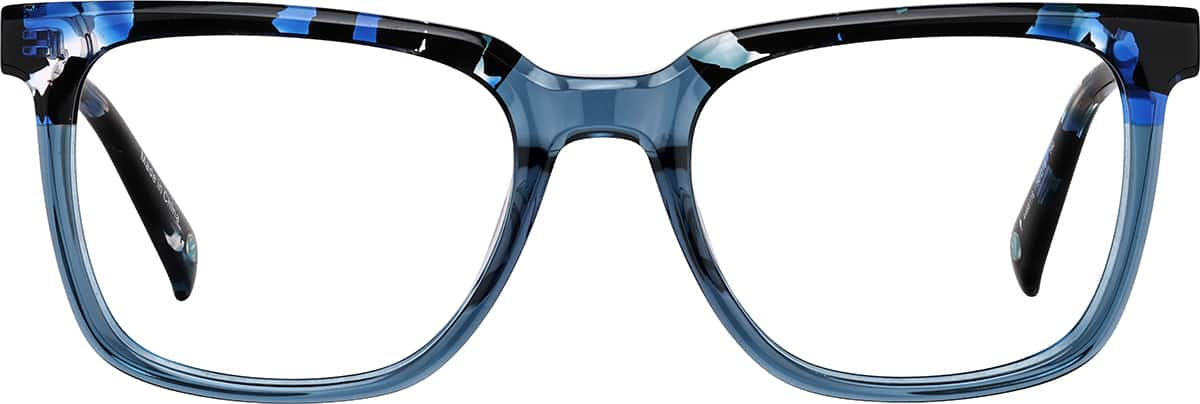 Front view of Square Glasses 4468116 in Blue