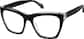Angle view of Cat-Eye Glasses 4468621 in Black thumbnail