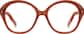 Front view of Bubbly Glasses 4468915 in Brown thumbnail