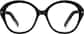 Front view of Bubbly Glasses 4468921 in Black thumbnail