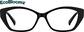 Front view of Cat-Eye Glasses 4469021 in Black thumbnail