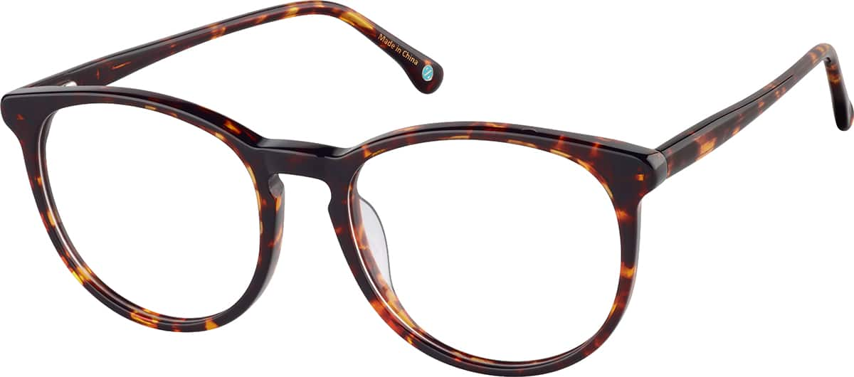 Angle view of Round Glasses 4469135 in Tortoiseshell