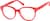 Angle view of Square Glasses 4469218 in Red thumbnail