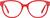 Front view of Square Glasses 4469218 in Red thumbnail