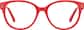 Front view of Round Glasses 4469218 in Red thumbnail