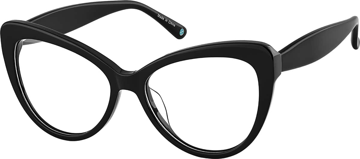 Angle view of Cat-Eye Glasses 4469721 in Black