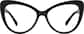 Front view of Cat-Eye Glasses 4469721 in Black thumbnail
