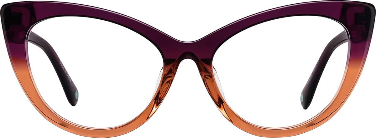 Front view of Cat-Eye Glassses 4469915 in Brown