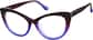 Angle view of Cat-Eye Glassses Glasses 4469917 in Purple thumbnail