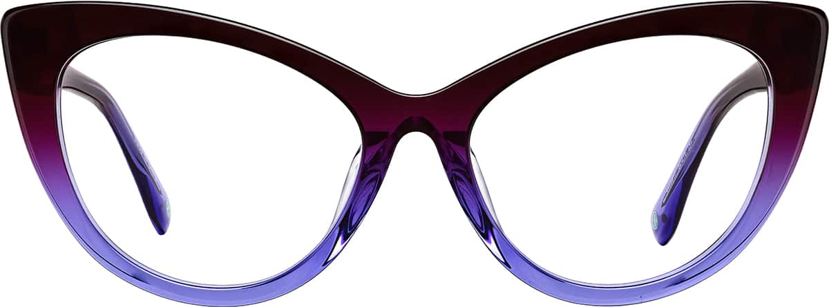 Front view of Cat-Eye Glassses 4469917 in Purple