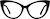 Front view of Cat-Eye Glassses 4469921 in Black thumbnail