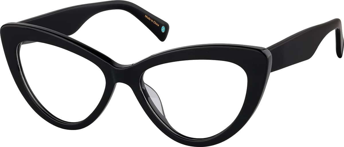 Angle view of Cat-Eye Glasses 4470021 in Black