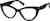 Angle view of Cat-Eye Glasses 4470021 in Black thumbnail