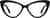 Front view of Cat-Eye Glasses 4470021 in Black thumbnail