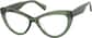 Angle view of Cat-Eye Glasses 4470024 in Green thumbnail