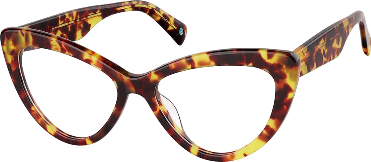 Angle view of Cat-Eye Glasses 4470025 in Tortoiseshell