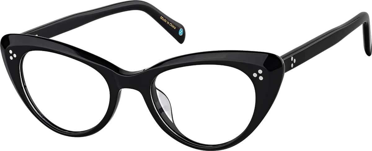 Angle view of Cat-Eye Glasses 4470221 in Black