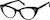 Angle view of Cat-Eye Glasses 4470221 in Black thumbnail