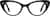 Front view of Cat-Eye Glasses 4470221 in Black thumbnail